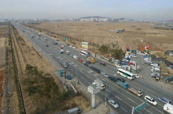 마곡 개발 전 전경 — 논밭과 공터